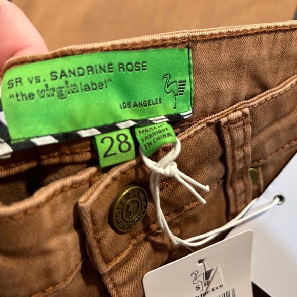 Sandrine Rose x Free People Super Flare Denim Jeans Burnt Size 28 - NWT - Picture 12 of 16